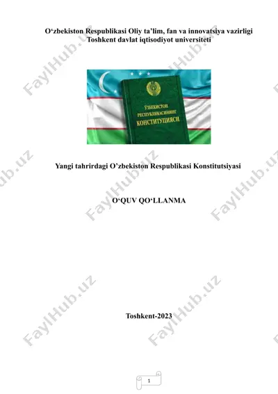 o‘zbekiston respublikasi konstitutsiyasi o‘quv qo‘llanmasi — DOCX