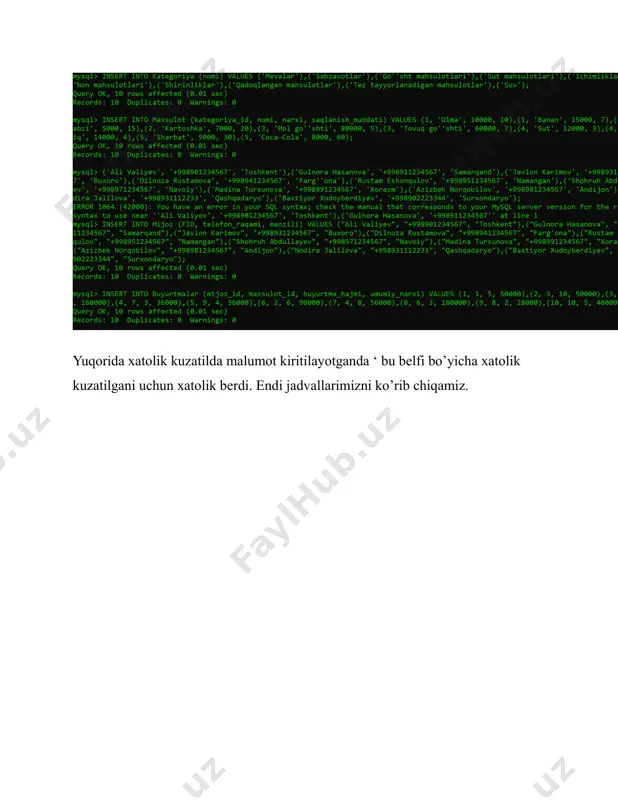 sql tilida jadvallar yaratish, o‘zgartirish va o‘chirish - Page 4