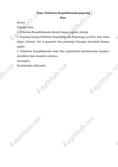 ózbekstan respublikasında puqaralıq — DOCX