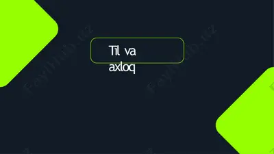 til va axloq — PPTX