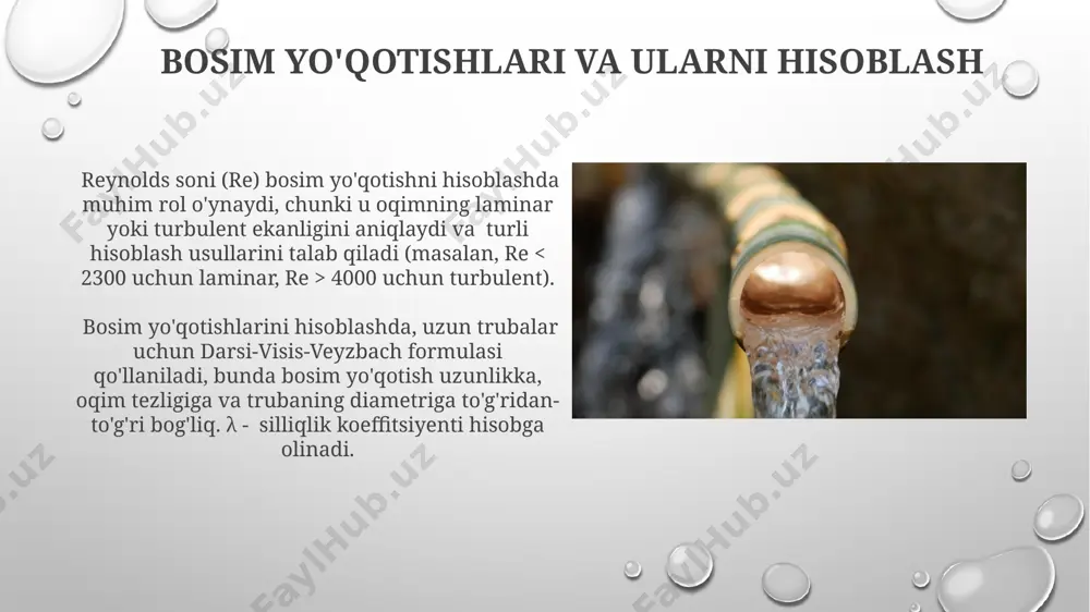 bosimli quvur (kalta va uzun)larda suyuqlikning barqaror harakati - Page 3