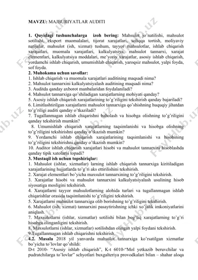 majburiyatlar auditining maqsadi — DOCX
