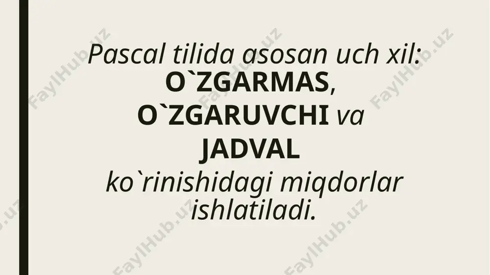 pascal tilida o`zgarmas va o`zgaruvchi miqdorlar - Page 2