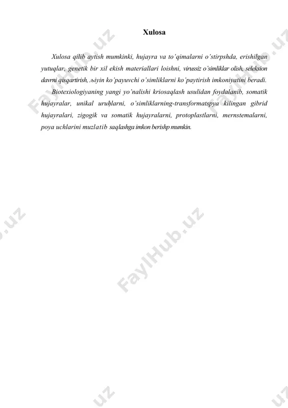 o’simliklarni sog’lomlashtirish va klonal mikroko’paytirish - Page 5