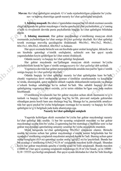 ko’chat qalinligini aniqlash — DOCX