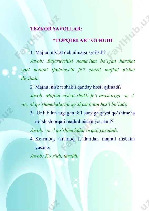 “orttirma nisbat” mavzusidagi dars ishlanmasi - Page 4