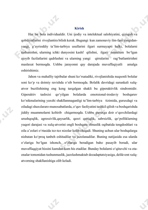 addan tashqari faollik bilan birga keladi. giperaktivlik bu holat unga har doim, hatto tunda ham xosdir. u bir joyda o'tira olmaydi, sekin yura olmaydi - ham. hamma narsa juda tez va har doim ham ataylab emas. biroq, siz nima kutayotganingizni hech qachon bilmaysiz.keyingi daqiqada giperaktiv odam. u barcha qarorlarni o'z-o'zidan qabul qiladi. bunday bolaga etarlicha e'tibor berilmaydi, deb ishoniladi. shunday qilib, u yangi hazillar bilan chiqadi. giperaktivlik - bu dehb, diqqat etishmasligi buzilishi. u ikki yoshida o'zini yorqin namoyon qila boshlaydi va maktab yoshiga kelib u kuchayadi, keyin chaqaloq nazoratsiz bo'lib qoladi: u intizomga to'liq rioya qilishni to'xtatadi, o'zining tajovuzkorligini ko'rsatadi, kattalarga qo'pol munosabatda bo'ladi. bunday bolalar uchun hokimiyat yo'q. taxminan 150 yil oldin shifokorlar giperaktivlik muammosini tushunishga va hal qilishga harakat qilishdi. bugungi kunga qadar ba'zi masalalar hal qilindi, lekin hammasi emas. bu haqda ko'plab kitoblar va maslahatlar mavjud. faol bo'lish va giperaktivlik o'rtasidagi farq nima? faol bolalar juda …