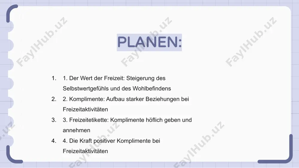 men. zeigen sie dankbarkeit für die freundlichen worte, die sie erhalten. auch wenn sie komplimente machen, tun sie dies aufrichtig und freundlich. machen sie jemandem eine freude, indem sie seine leistungen oder qualitäten anerkennen. 4. die kraft positiver komplimente bei freizeitaktivitäten positive komplimente können die freizeitaktivitäten bereichern, indem sie das selbstwertgefühl und die motivation steigern. ermutigende worte können menschen dazu inspirieren, ihren hobbys und beschäftigungen nachzugehen. die anerkennung der bemühungen und des talents einer person bei ihren freizeitaktivitäten kann ein positives und unterstützendes umfeld schaffen. komplimente können das gemeinschaftsgefühl und die verbundenheit zwischen menschen mit ähnlichen interessen fördern. die wirkung positiver komplimente bei freizeitaktivitäten ist erheblich, da sie zu einem angenehmeren und erfüllenderen erlebnis führen können. das feiern von erfolgen und fortschritten kann das kontinuierliche engagement und die weiterentwicklung verschiedener hobbys fördern. 5. dankbarkeit durch komplimente in der freizeit kultivieren in unserer freizeit können wir unsere beziehungen verbessern, indem wir …