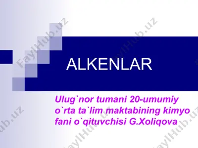 alkenlar — PPT