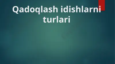 qadoqlash idishlarni turlari — PPTX