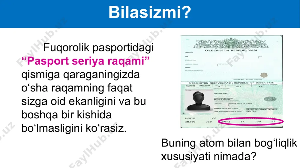 atomlarning o‘lchami. nisbiy va absolut massa - Page 3