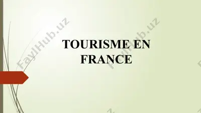 tourisme en france — PPTX