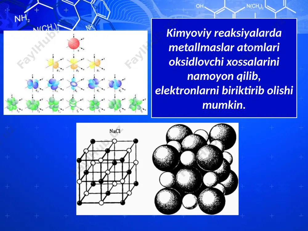 metallmaslarning kimyoviy elementlar davriy sistemadagi o‘rni. atom tuzilishi. 8 - sinf - Page 5