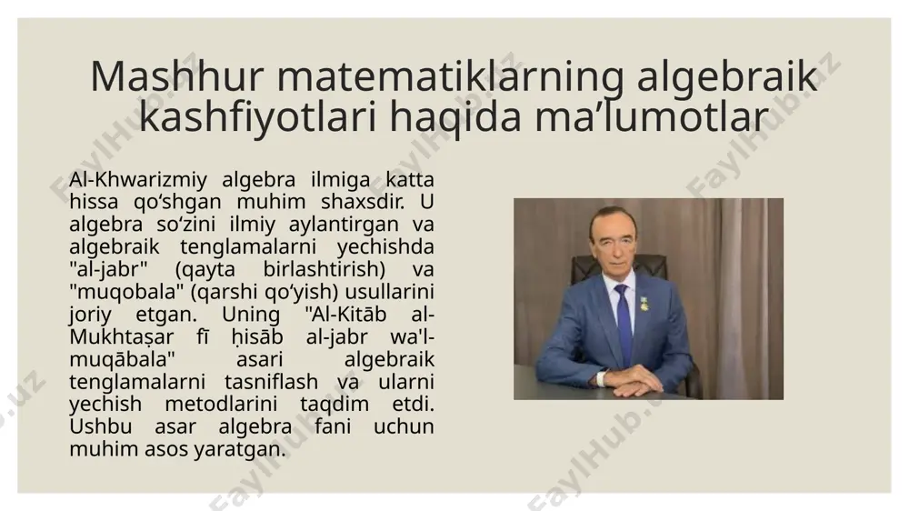 algebra elementlari mavzusida tarixiy materiallardan foydalanish - Page 5