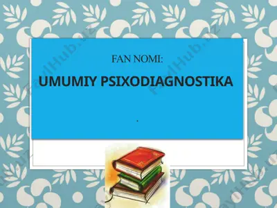 umumiy psixodiagnostika — PPTX