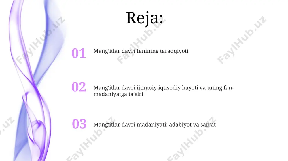 b nusxalari, jahon miqyosidagi muzey va kutubxonalarda saqlanib, oʻzbekistonning boy madaniy merosini aks ettiradi. tibbiyot va farmatsevtika mangʻitlar davrida buxoro amirligida 150 dan ortiq dorixona faoliyat yuritgan boʻlib, ularda asosan anʼanaviy tibbiyot usullari va oʻsimlik dorilaridan foydalanilgan. mangʻit davrida, taxminan 18-19-asrlarda, vabo kabi yuqumli kasalliklarga qarshi kurashda 5 dan ortiq turdagi oʻsimlik ekstraktlari va mineral preparatlari qoʻllanilgan. samarqand va buxoro kabi yirik shaharlarda 20 ga yaqin mashhur tabiblar yashagan va ularning koʻpchiligi yunon-arab tibbiyoti anʼanalarini davom ettirib, oʻz asarlarini yozgan. mangʻitlar davri ilmi: umumiy nuqtai mangʻitlar davrida (taxminan 18-19-asrlar) buxoro amirligida astronomiya rivojlangan boʻlib, 20 dan ortiq rasadxona faoliyat yuritgan va yulduzlarning harakatini kuzatish bilan shugʻullangan. mangʻitlar davrida qoʻlyozmalar nusxalash sanʼati yuksak darajada rivojlangan, 500 dan ortiq qoʻlyozma asarlar, jumladan, ilmiy risolalar va tarixiy manbalar, hisor va qoʻqon shaharlarida saqlangan. samarqand va buxoro kabi yirik shaharlarda 10 ga yaqin tibbiyot maktablari mavjud boʻlib, ularda anʼanaviy tibbiyot usullari, jumladan, dorivor oʻsimliklar …