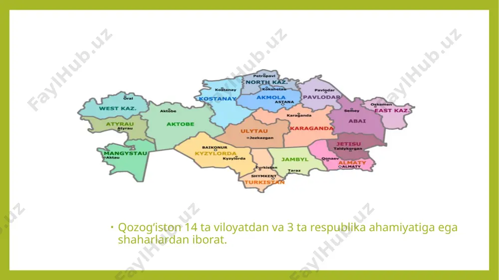 zoqlar shiddatli raqobatga deyarli befarq bo'lib, hamkorlikka, murosaga, uyg'unlikka, munosabatlarni saqlash va rivojlantirishga, shaxsning shaxsiy fazilatlariga va shaxsiy munosabatlarga katta ahamiyat berishadi. ular biznesni qanday qilib murakkab tarzda olib borishni biladilar: ular to'g'ridan-to'g'ri emas, balki diplomatik aloqa usullaridan foydalangan holda umumiy so'zlarni aytadilar. qozoqlar to'g'ridan-to'g'ri savollardan qochishga harakat qilishadi va har qanday ma'lumotni diqqat bilan ikki marta tekshirishga intilishadi. shu bilan birga, qozoq o‘z nuqtai nazarini himoya qilish uchun muzokaralar chog‘ida ovozini ko‘tarishi mumkin. milliy qozoq xarakterining xususiyatlari quyidagilardir: chidamlilik, matonat, katta qiyinchiliklarga bardosh bera olish; doimiy o'zgaruvchan sharoitlarga tezda moslashish qobiliyati, umumiy tegishlilik hissi, birdamlik, nizolarga salbiy munosabat. qozoqlar ham mehmondo'st, ishonchli va ochiqko'ngil. ular o'zlarining ijtimoiy mavqei, oilaviy mansubligi va e'tiqodiga qarab, boshqalarga nisbatan juda tanlangan. ko'pincha qozoqlar vijdonli, azob-uqubatlarga chidamli, oddiy va oddiy odamlardir. ular o'z qo'shnilarining qayg'usiga hurmat, muloyimlik va hamdardlik bilan ajralib turadi. qozog‘istonning “atameken” tadbirkorlar milliy palatasining “qonun ustuvorligi — qozog‘iston iqtisodiyotining barqaror taraqqiyoti …