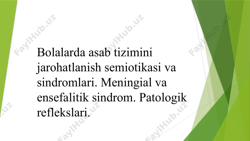 aqliy jihatdan yuksaklanishini orqada qolishi - oligofreniyada (kam aqllilik) kuzatiladi oligofreniya - grek sozida olingan bolib,oligos - past,fren -aql degan ma‘noni bildiradi. oligofreniya 3darajaga boladi debil - oligofreniyani yengil formasi. bunaqa bolalar turmushdagi oddiy parsalarga qiyinchilik bilan tushunadi, yomon oqiydi. imbetsillar -ortacha darajadagi oligofreniya hisoblanib, bularni fikr qilish, oylashi juda sodda soz gaplarda juda kam bolgan gapga tushunadi. qisqa gaplarni gapirishi mumkin. imbetsillar jaxldor, shuning uchun ularni parvarish qilganda extiyot bolish kerak. idiotlar - bu juda ogir darajadagi oligofreniyaga kiradi. bunaka bolalar gapirishni bilmaydi. xech narsaga tushunmaydi, harakatsiz yotib, yordamchisiz yashay olmaydi. bularda chala falajlik (parez) va falajlik hamda sezish qobilyati buzilishi kuzatiladi. turli darajadagi oligofreniya tugma bolishi yoki tugilish jarayonida shikastlanishdan, hamda tugilgandan keyin kuzatiladigan markaziy asab sistemasi kasalliklari oqibatida paydo bolishi mumkin nevroz kasalligi haqida tushuncha. nevroz kasalligida asab sistemasi faolyati buzilgan bolib, bu holat ruxiy kechinmalar majmui ta‘sirida maydonga keladi. nevrozlar asosan 3 xil klinik korinishda kechadi: …