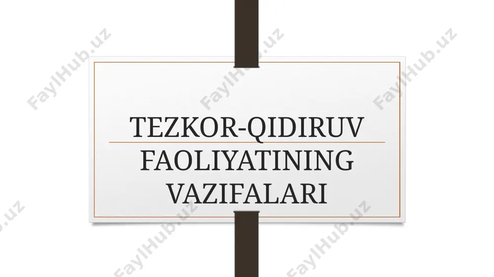 lar bilan pulli yoki bepul hamkorlik o‘rnatish yuridik yoki jismoniy shaxslarning roziligi bilan ularga tegishli xizmat joylari va turar joylardan, transport vositalari va boshqa mol-mulkdan foydalanish o‘z zimmalariga yuklatilgan vazifalarni hal etish uchun maxsus bilimlarga ega bo‘lgan mutaxassislar yordamidan foydalanish video- va audioyozuv, kino- va fotosuratga olish vositalarini, shuningdek insonning hayoti va sog‘lig‘i, yuridik va jismoniy shaxslarning mol-mulki, atrof-muhit uchun xavfsiz boshqa texnika vositalarini qo‘llash tezkor-qidiruv faoliyatini amalga oshiruvchi organlar qonunchilikka muvofiq boshqa huquqlarga ham ega bo‘lishi mumkin. tezkor-qidiruv uchun mo‘ljallangan axborot tizimlarini yaratish va ulardan foydalanish huquqiga ega. tezkor-qidiruv faoliyatini amalga oshiruvchi organlarning majburiyatlari. 22.01.2024 tezkor-qidiruv faoliyatini amalga oshirishda konspiratsiya prinsipiga rioya etish fuqarolarning shaxsiy hayotiga tegishli, sha’ni va qadr-qimmatiga daxldor ma’lumotlarni ularning roziligisiz oshkor etmasligi tezkor-qidiruv tadbirlarini o‘tkazishda atrof-muhit xavfsizligini ta’minlashi jinoyatlarning oldini olish, ularni aniqlash, ularga barham berish va ularni fosh etish, shuningdek jinoyatlarni tayyorlash va sodir etishga daxldor bo‘lgan shaxslarni aniqlash hamda topish choralarini ko‘rish o‘z …