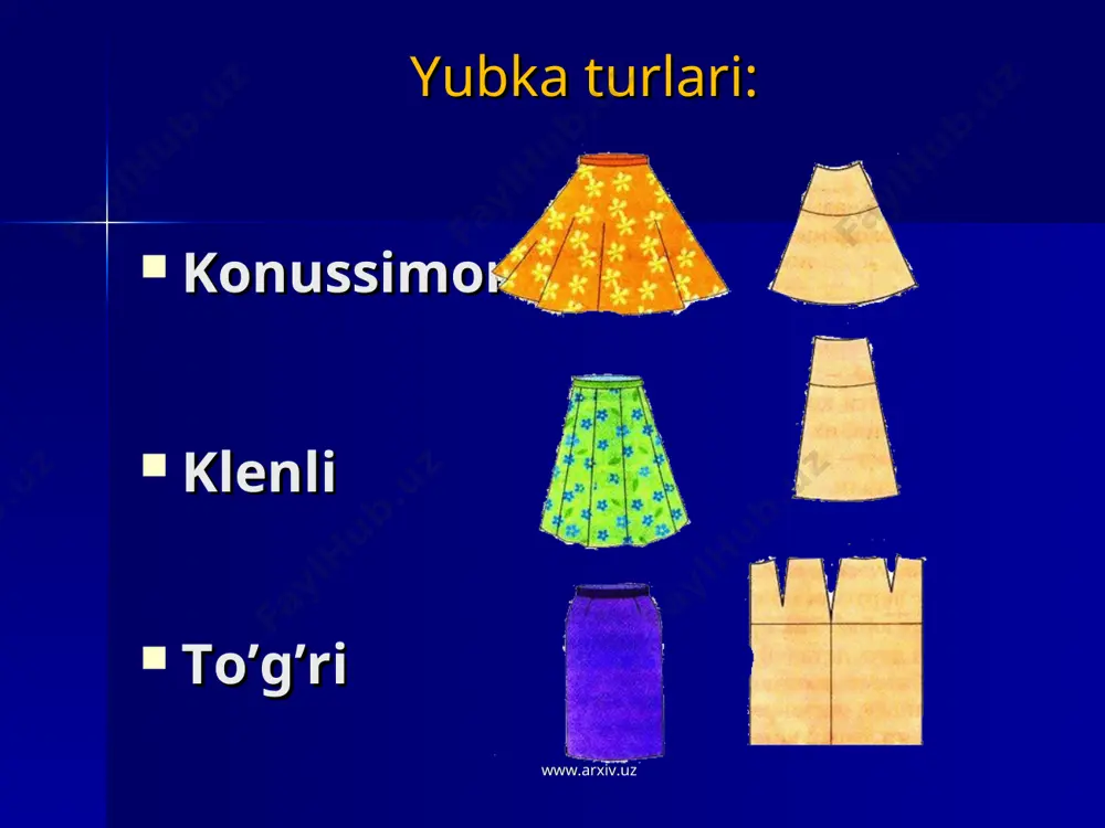 konussimon va klenli yubkalar andazasini chizish dars ishlanma - Page 4
