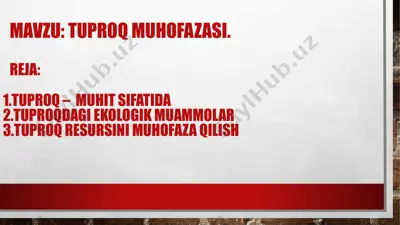 tuproq muhofazasi — PPTX
