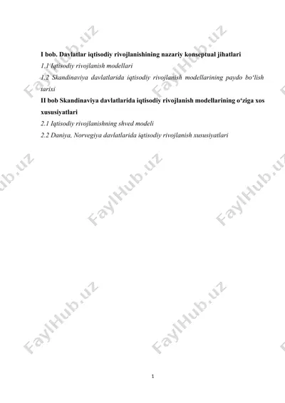 davlatlar iqtisodiy rivojlanishi — DOCX