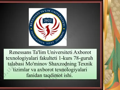 axborot axborot texnologiyalarining rivojlanish tarixi — PPTX