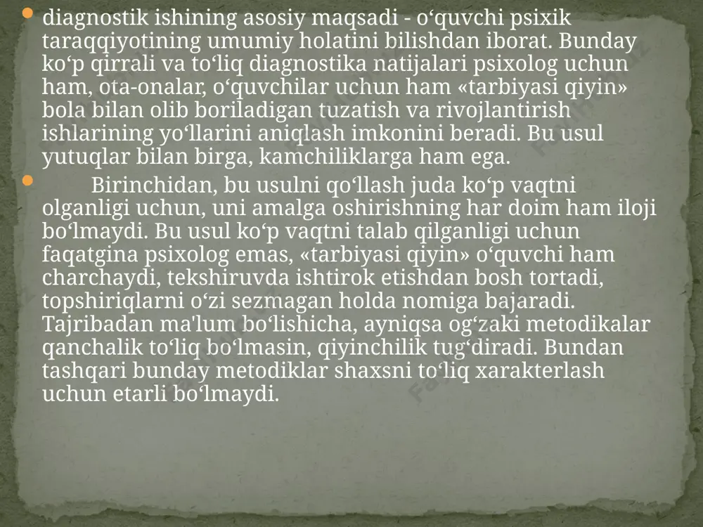 shiladi kimdir birozdan soʻng kimgadir umuman psixolog yordami kerak boʻlmaydi. oʻqituvchilar bilan ishlashda bolada roʻy berayotgan ijobiy oʻzgarishlarga asosan oʻqituvchi sababchi boʻlayotganini ta'kidlab turishi kerak. psixologning ishi «soyada» qolishi kerak. shunda u pedagoglar orasida tan olinadi. oʻqituvchilar bilan olib boriladigan individual ishlardan tashqari ular bilan seminarlar shaklida psixologik targʻibot ishlarini olib borish maqsadga muvoviqdir. har qaysi maktab psixologi oldidagi savol shuki «oʻzim yordamimni taklif qilaymi yoki oʻqituvchilar murojaat qilishini kutaymi?» mayli bu savolga har kim oʻz vaziyatidan kelib chiqib javob bera qolsin. lekin psixolog bir narsani unutmasinki, oʻqituvchilarning unga murojat qilishi ularning pedagogik staji va tajribasiga bogʻliq emas. bu koʻproq ularning shaxsiy fazilatlariga: muloqatga kirishuvchanlik darajasi, xavotirlanuvchanlik, qiziquvchanligi yangilikka ochiqligi va boshqalarga bogʻliq. oʻqituvchilar bolalar haqida har qanday uzoq muddatli psixologik tadqiqotlar natijalaridan koʻra koʻproq narsa biladi. ular bolalar bilan har kuni muloqatga kirishadilar va tabiiyki, ularga ta'sir etish uchun koʻproq imkoniyatga egalar bas shunday ekan, psixolog oʻqituvchining yaqin hamkori …