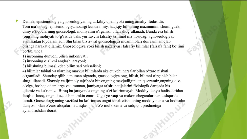 mli» talqinga muvofiq, quyidagi muxtasar ta’rifni berish mumkin: bilim – bu haqiqatga mos keladigan va asoslangan ishonch-dir. e’tiboringiz uchun rahmat! image1.png image2.png image3.png image4.png /docprops/thumbnail.jpeg