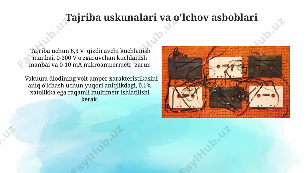 vakumli diodning volt-amper xarakteristikasi - Page 5