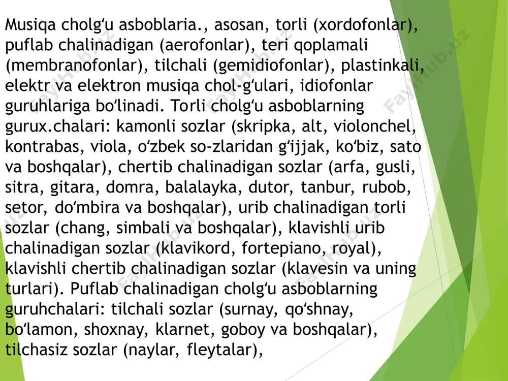 musiqiy cholg’ularning ilk shakil va turlari - Page 5