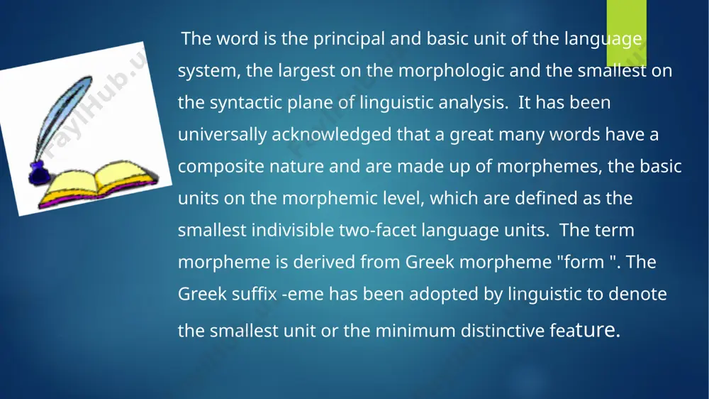 pproximately 67% of the total number, adjectives about 86%, whereas compound nouns make about 15%. root words come to 18% in nouns, i.e. a trifle more than the number of compound words; adjectives root words come to approximately 12%. but we cannot fail to perceive that root-words occupy a predominant place. in english, according to the recent frequency counts, about 60% of the total number of nouns and 62% of the total number of adjectives in current use are root words. of the total number of adjectives and nouns, derived words comprise about 38% and 37% respectively while compound words comprise an insignificant 2% in nouns and 0.2% in adjectives. thus, it is the root-words that constitute the foundation and the backbone of the vocabulary and that are of paramount importance in speech. it should also be mentioned that root words are characterized by a high degree of collocability and …