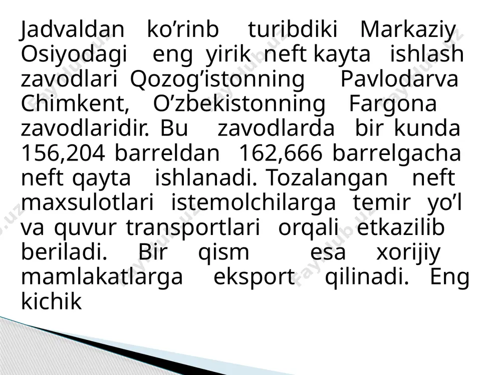 34 3686 tojikiston 575 0.2 0,2 0,1 108 56 0,3 449 turkmaniston 0,4 1,0 0,1 0,01 104 82 436 666 kamayish kuzatiladi. sut yеtishtirishda esa o’zbеkiston va turkmaniston rеspublikasida biroz ortganligini ko’rishimiz mumkin. image2.jpeg image3.jpeg image4.jpeg image1.jpeg