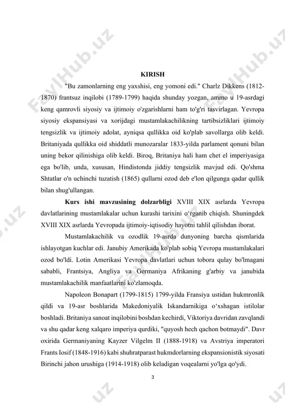 . i bob. yevropa davlatlarining mustamlakachilik siyosati. 1.1. yevropa davlatlarining mustamlakalari ijtimoiy-iqtisodiy hayoti. zamonaviy ma'noda mustamlakachilik gibraltar bo'g'ozi orqali navigatsiyani nazorat qilishni, nasroniylikni kengaytirishni, talon-taroj qilishni va yirtqichlikni bostirishni maqsad qilgan 1415 yilda seutani zabt etgandan so'ng tobora sarguzashtlarga boy bo'lgan portugallar boshchiligidagi " kashfiyotlar asri " bilan boshlandi. afrika qul savdosining bir qismi sifatida barbar qaroqchilari tomonidan portugaliya aholisi; o'sha paytda kichik savdo, bir portugal tez orada teskari va ortda edi. taxminan 1450 yilda shimoliy afrika baliq ovlash qayiqlari asosida engilroq kema - karavel ishlab chiqildi., u uzoqroq va tezroq suzib keta oladi, yuqori manevrga ega edi va " shamolga " suzib keta oldi.[footnoteref:1] [1: merson, john (1990). the genius that was china: east and west in the making of the modern world. woodstock, new york: the overlook press. pp. 72. isbn 978-0-87951-397-9a companion to the pbs series the genius that was china] 1453-yilda konstantinopolning usmonlilar imperiyasiga qulashi ortidan …