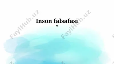 inson falsafasi — PPTX