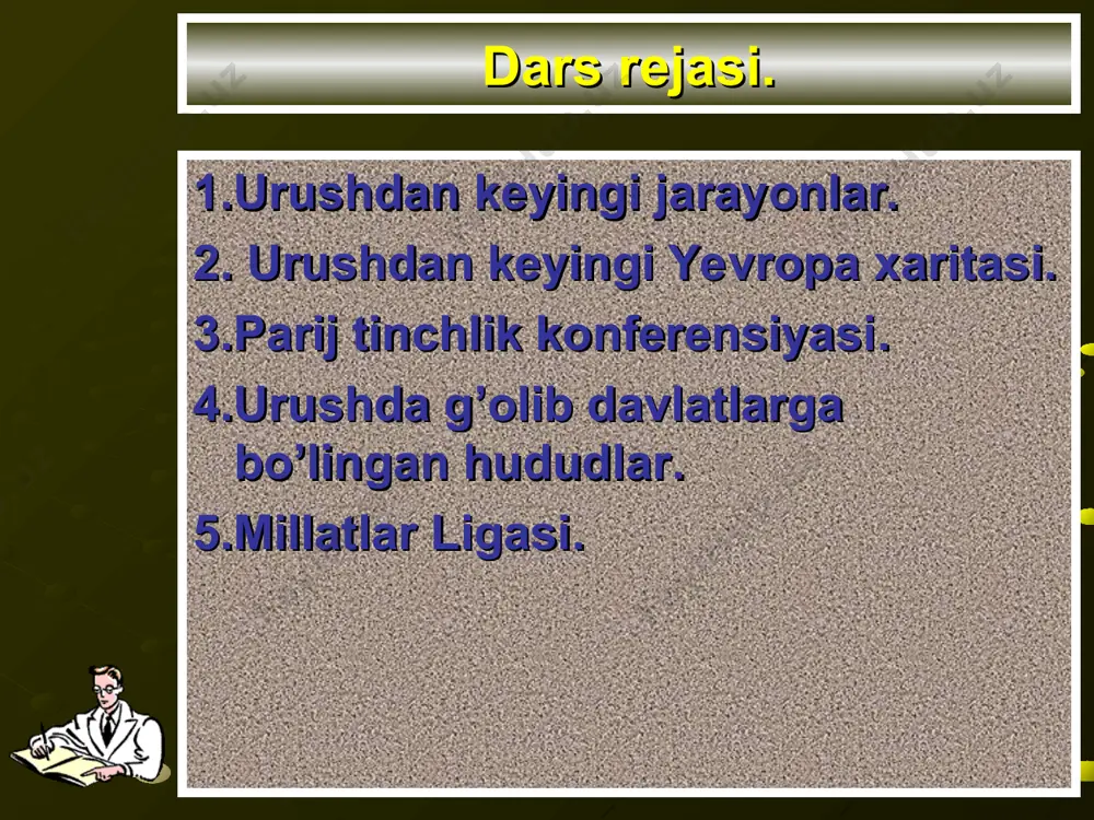ejasi’’ 1938-yil 29-30 sentyabrda sudet masalasi bo’yicha ’’myunxen bitimi 1938-yil 30- sentyabr angliya germaniya o’rtasida ‘’o’zaro hujum qilmaslik to’g’risida’’ bitim 1938-yil 6-dekabr fransiya germaniya o’rtasida o’zaro hujum qilmaslik to’g’risida bitim 1939-yil 24-fevral vengryaning ‘’komminteringa qarshi bitimga’’ qo’shilishi 1939-yil 22-may ‘’po’lat bitim’’(germaniya-yaponiya-italiya) 1939-yil 23-avgust sssr va germaniya o’rtasida o’zaro hujum qilmaslik to’g’risida bitim