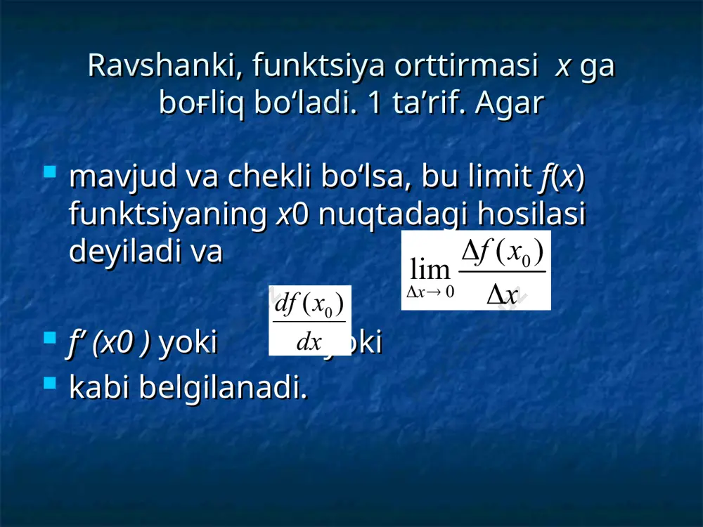 funksiya hosilasi - Page 3