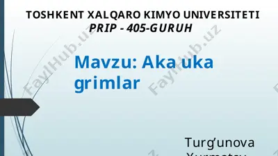 aka-uka grimmlar — PPTX