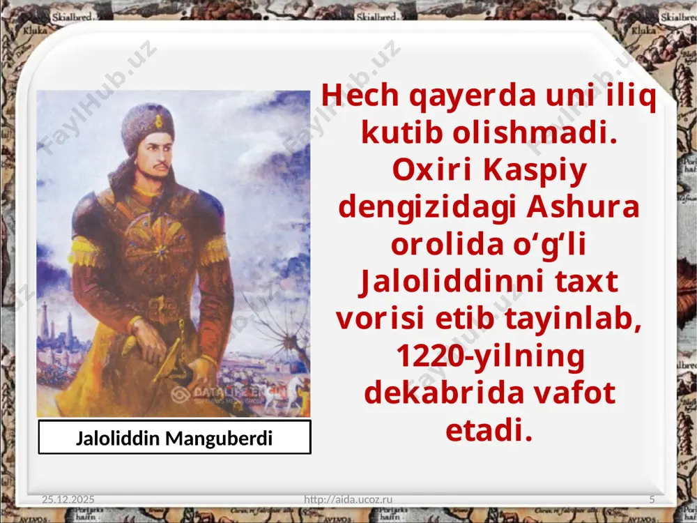 jaloliddin manguberdining xorazm taxtiga o‘tirishi. 7 - sinf - Page 5