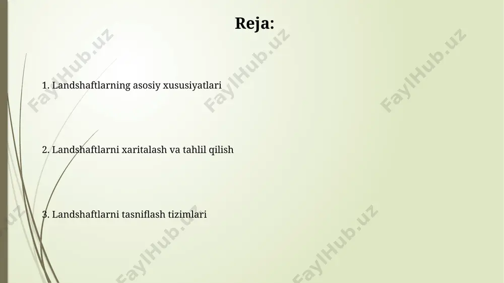 farg'ona vodiysidagi o'ziga xos landshaftlar, unumdor tuproqlari va zich aholi punktlari bilan ajralib turadi, 5000 dan ortiq o'simlik turi va 400 dan ortiq qushlarning turi mavjud. tabiiy landshaftlarning 30% dan ortig'i o'zbekistonning tog'li hududlarida, masalan, qorako'l tog' tizmasida, o'simlik va hayvonot dunyosining noyob turlariga boy bo'lib, balandligi 3000 metrdan oshadi. landshaftlarni tasniflash tizimlari тоғли ҳудудларни баландлигига (паст тоғ, ўрта тоғ, юқори тоғ) ва экспозициясига (шимолий, жанубий) қараб таснифлаш, бунда 5 та биоклиматик зона ва ҳар бир зона учун ўзига хос ўсимлик жамоаларини аниқлашга имкон беради. ўзбекистоннинг чўл ва ярим чўл ҳудудларини 3 та асосий типга (қумли, тошли, шўрланган) ажратиш, 200 дан ортиқ тупроқ тури ва 1000 дан ортиқ ўсимлик турининг тарқалишини инобатга оладиган классификация тизимлари мавжуд. landshaftlarni monitoringi va boshqaruvi тошкент вилоятидаги ўрмонларнинг ёнғин хавфини баҳолаш учун 5 йиллик маълумотлар базаси таҳлили натижасида 3 та юқори хавф зонаси аниқланди ва уларда профилактика чоралари режалаштирилмоқда. ўзбекистоннинг фарғона водийсидаги пахта далаларининг суғориш …