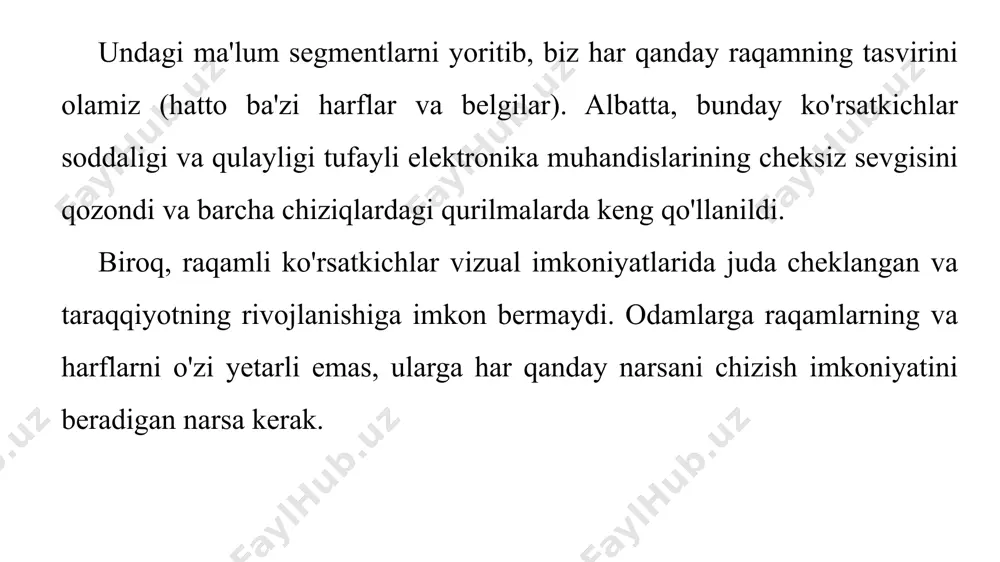 emalarini o‘zingiz ulang. 4. arduino ideda mustaqil ravishda bu ish uchun dastur yozing. havolalar 1. https://robotchip.ru/obzor-svetodiodnoy-matritsy-8x8-na-max7219/ 2. https://2150692.ru/faq/114-led-matrix-8x8 3. https://www.youtube.com/watch?v=-p2swlsbatw 4. https://developer.alexanderklimov.ru/arduino/ledmatrix.php 5. https://3d-diy.ru/wiki/arduino-moduli/svetodiodnye-matritsy/ thank you that you took the time to watch image1.png image2.jpeg image3.png image4.jpeg image5.png image6.png image7.png image8.png image9.png image10.jpeg image11.jpeg image12.jpeg image13.png image14.png /docprops/thumbnail.jpeg