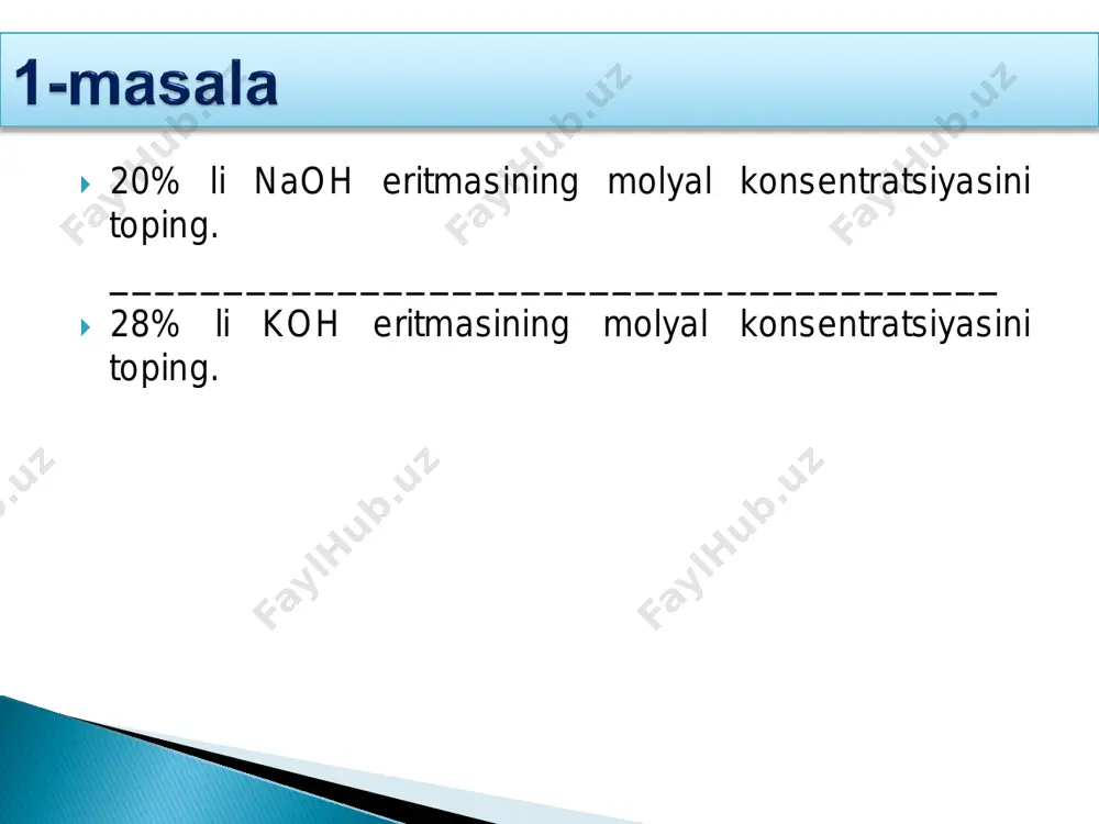 molyal konsentratsiya topish - Page 4