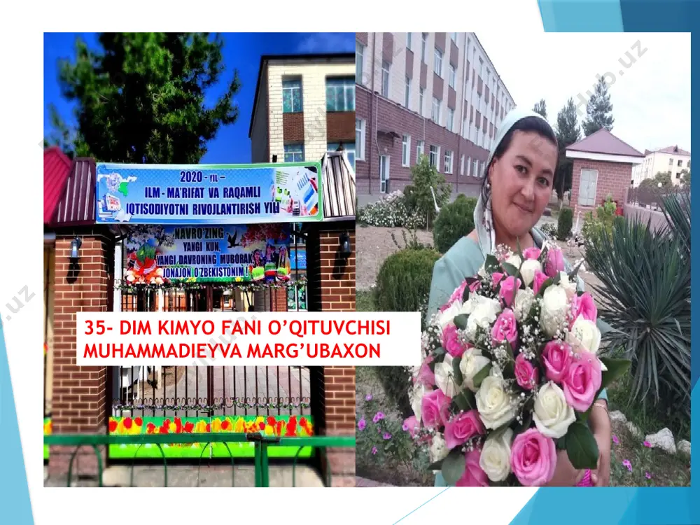 okeanlarda 1,4 mlrd muzkiklarda chuchuk suv 30 ml km3 daryo va ko’llarda 2ml atmosfera bug’holatda 14 km tuproq va minerallarda kehg ko’lamda uchraydi suv gazsimon ko’rinishda atmosfera havosida uchraydi. shakl ichida nechta kvadrat bor? 23+.. = 58,5g 2+.. = 18g 2+32+.. = 98g.g 3+ 31+ .. = 98g ca 3po4 2 = cu oh co3 = al2o3 = na2co3= nuqtalar o’rniga element qo’ying va natijani chiqaring tabiat inom etgan mineral lar ! oltin tuxum oltin yumshoq,plastik, cho’ziluvchan ,sariq rangli metall oltin tabiatda ,asosan sof holda uchraydigan metall bo’lib,tabiatda yombi holatda uchraydi va judayam mayda qum hamda to’g junslarida yoyilgan makkajo’xori popugida ham oltin bo’ladi.oltinning rudasidan rudani yuvish usulidan foydalaniladi olmos olmos-rangsiz hidsiz,metall yaltirog’iga ega bo’lgan modda .elektr tokini yomon otkazadi,kuchli nur qaytarish xususiyatiga ega.olmos issiqlikni yaxshi o’tkazadi.olmos yirik ,tiniq kristallari brillayant holida zargarlik buyumi sifatida keng ko’lamda ishlatiladi o’qing a’lo bo’lng dono uyda qoling! qishida ham go’yo bahor yurtdur bu, …