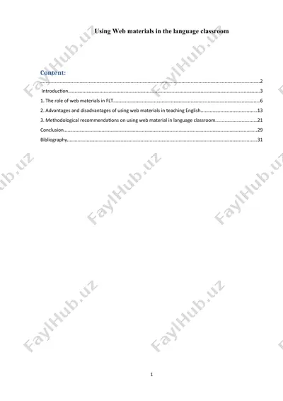 using web materials in the language classroom — DOCX
