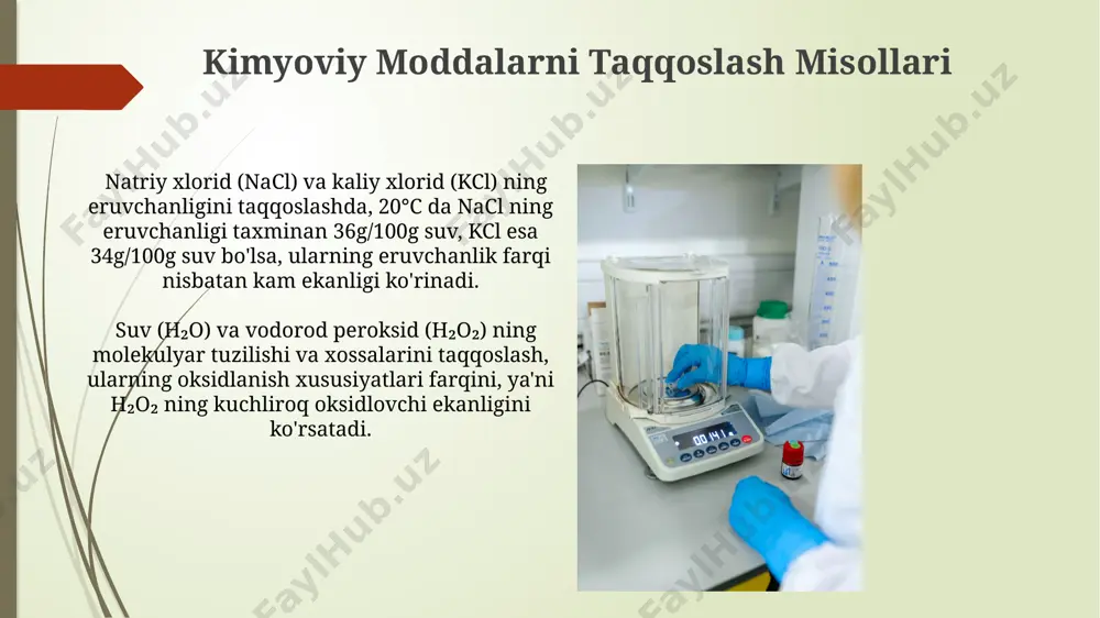 kimyoviy moddalarni taqqoslash misollari - Page 3