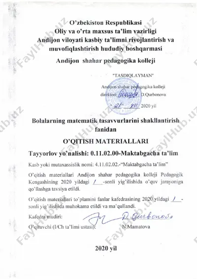o'quv dasturi "aqliy tarbiya" — DOC
