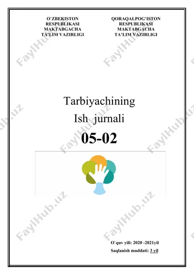 tarbiyachining ish jurnali — DOCX