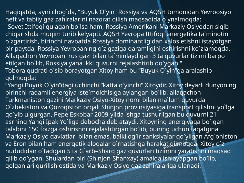an. miloddan avvalgi 612-yilda kurdlarning ajdodlari bo`lmish medelar qudratli ossuriya podsholigini yengib, butun eron va anatoliya hududida yangi imperiyaga asos soladilar. medelarning hukmronligi atigi bir asrga cho`ziladi, lekin ularning dini va sivilizatsiyasi aleksandr makedonskiy kelgunga qadar eronda saqlanib qoladi. huddi shu davrdan to islomning tug`ilishiga bo`lgan vaqt mobaynida kurdlarning taqdiri eronni navbatma-navbat boshqargan yirik imperiyalar: saljuqiylar, parfiya va sosoniylarga bog`liq bo`lib qoladi. www.arxiv.uz kurdlar dunyodagi eng katta o`z davlatiga ega bo`lmagan etnik guruhdir. tahminan 30 million kurdlar turkiya, iroq, suriya va armanistonni o`z ichiga olgan geografik kenglikda yashashaydilar. ular turkiya aholisining 18 % ini, iroq aholisining 15-20 % ini tashkil qilishib, o`rta sharq mintaqasida arablar va forslardan keying uchinchi katta etnik guruh hisoblanadilar. kurdlar islom dinining sunniy mazhabiga e`tiqod qilishib, o`z tili va madaniyatiga egalar. ular yashaydigan turkiya, armaniston, eron, iroq va suriyadagi hudud kurdiston yoki kurdlar yeri deb ataladi. janubiy-g`arbiy osiyodagi arablarga o`xshamagan xolda kurdlar hind-yevropa tillari oilasining fors …