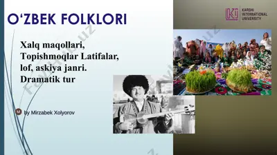 o‘zbek folklori — PPTX