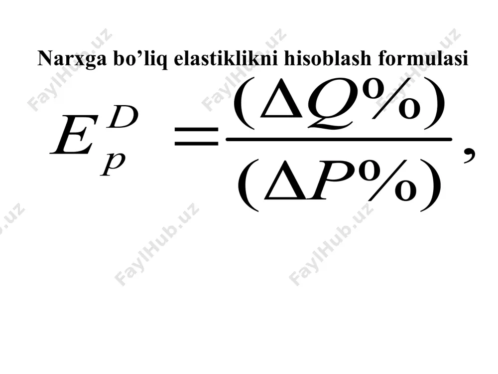 talab va taklif elastikligi - Page 4